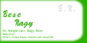 bese nagy business card